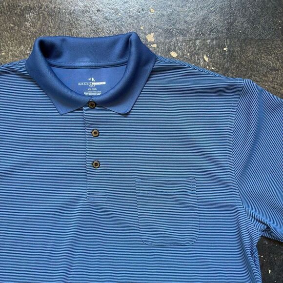 Grand Slam Golf Blue Thick Polyester Polo Shirt Mens Size XL Small Snares - Picture 2 of 9